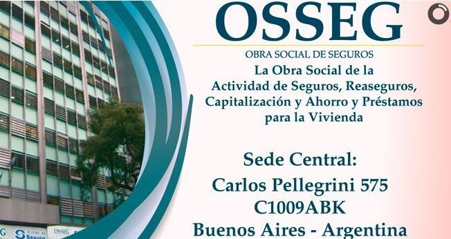 OSSEG Sede Central - ¿Dónde queda la obra social? Sucursales en todo el país